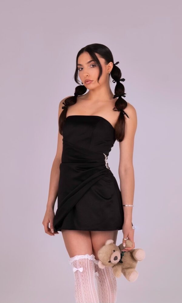 Black Strapless Mini Dress