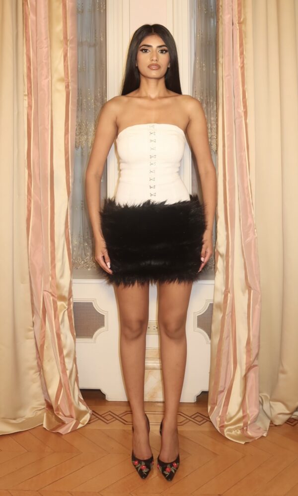 Fur Mini Dress