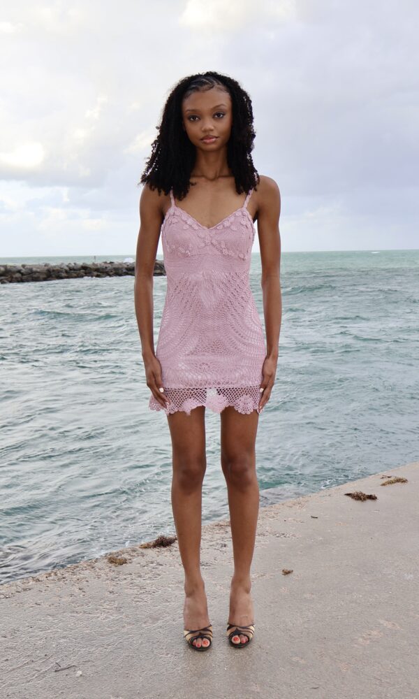 Pink Knit Mini Dress