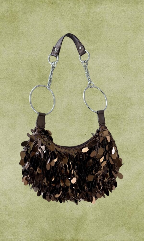 Brown Sequin Jessica Bag
