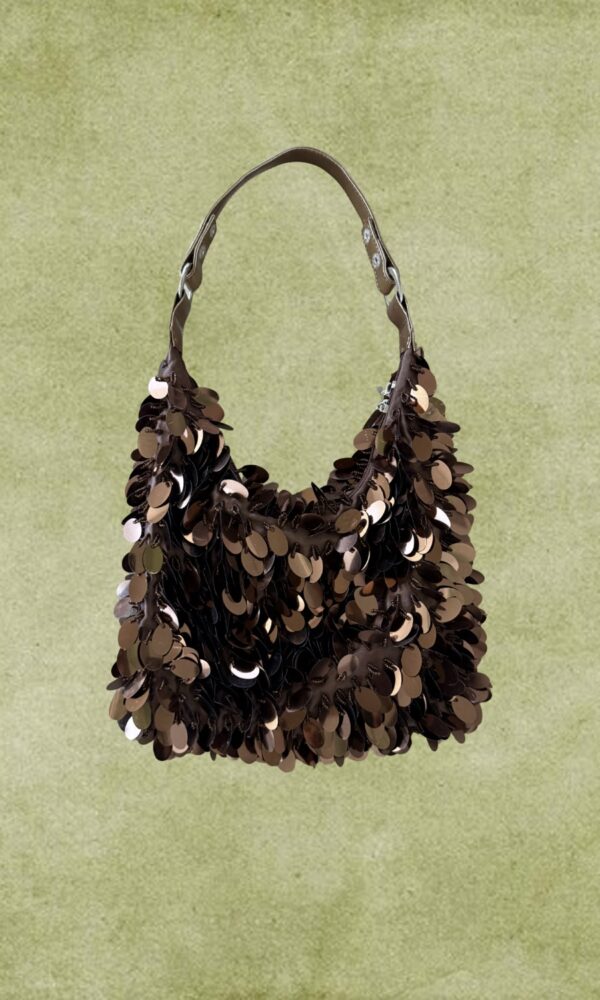Brown Sequin Amber Bag