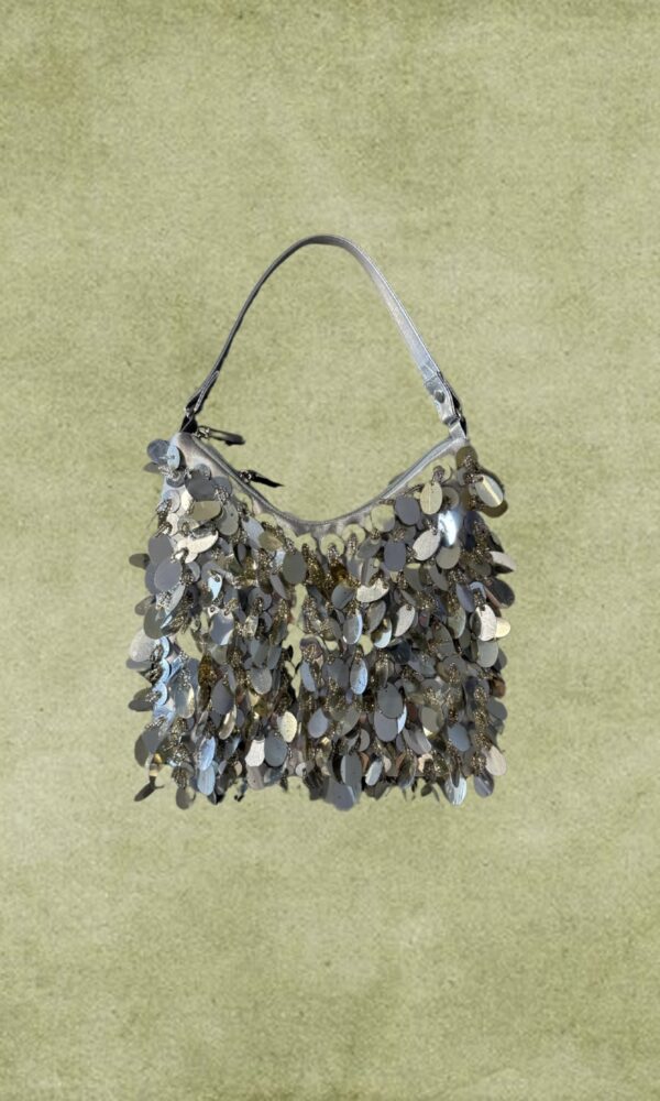 Silver Sequin Mini Bag